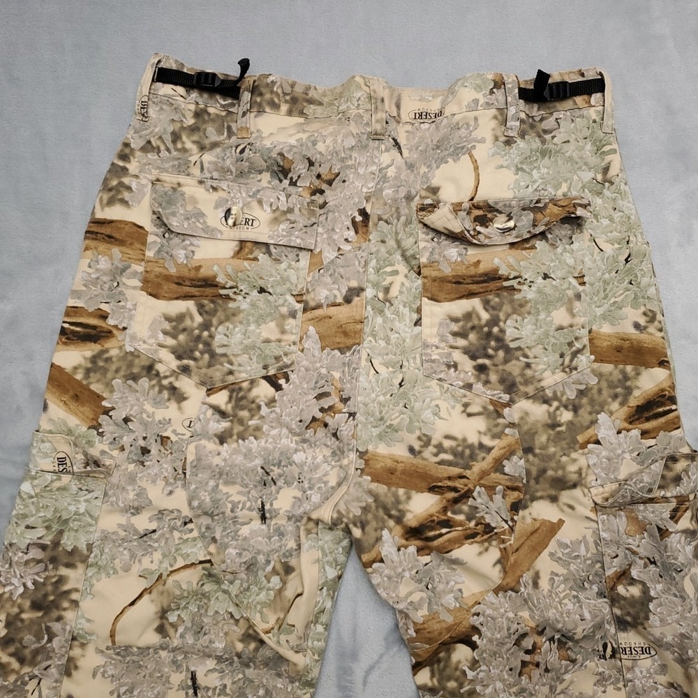 Kings Camo Pants Mens 38x29 Green Brown Desert Shadow Cargo Adjustable Waist VTG - Picture 7 of 9